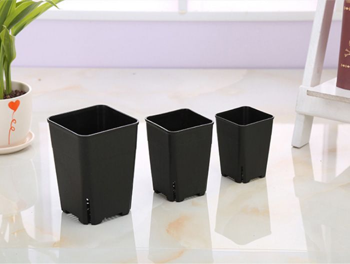 Discount Wholesale Japanese Design 3 Size Option Side Leakage Square Plastic Flowerpot For ...